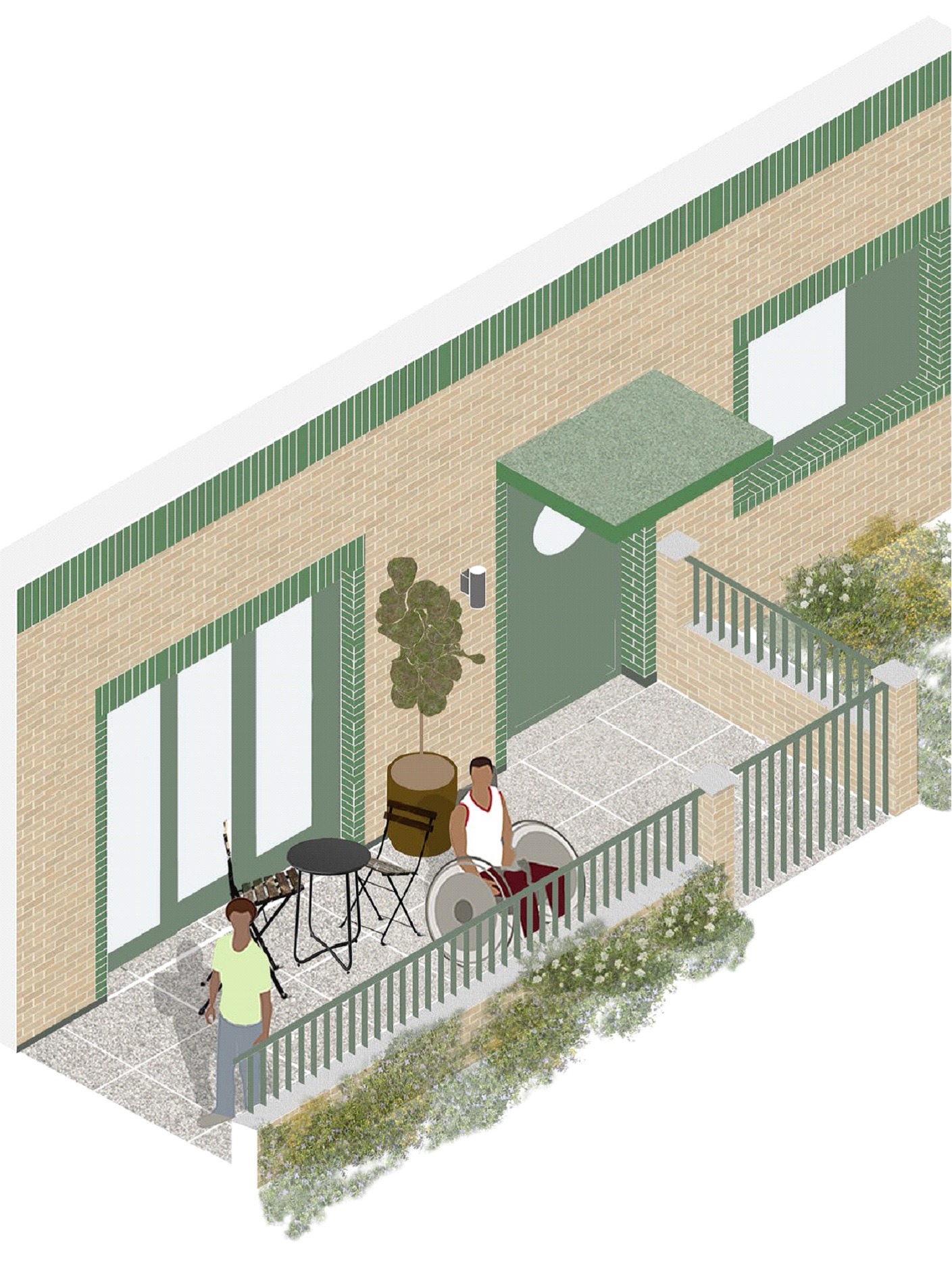 Example of external ground floor exterior