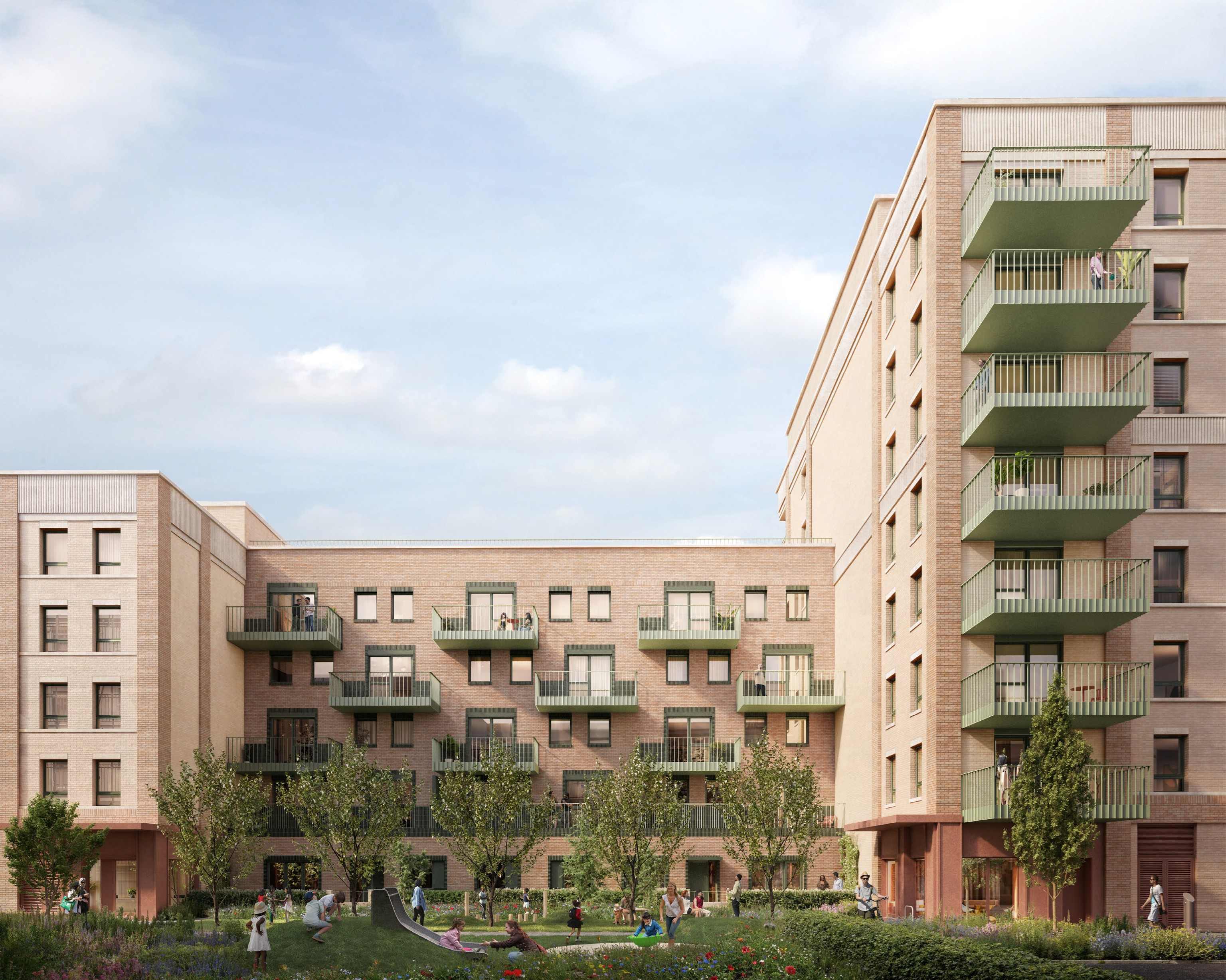 View from rear of development