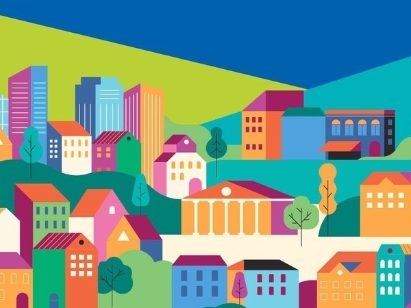 Graphic of a street scene